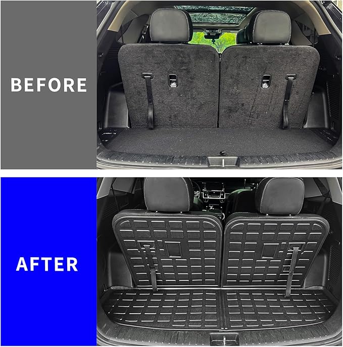 Rongtaod Floor Mats Compatible with 2021-2025 2026 Kia Sorento 6&7 Seats (not for Hybrid) Cargo Mat Cargo Liner Back Seat Cover 2024 Sorento Accessories (Trunk Mat with Backrest Mat+Floor Mats)