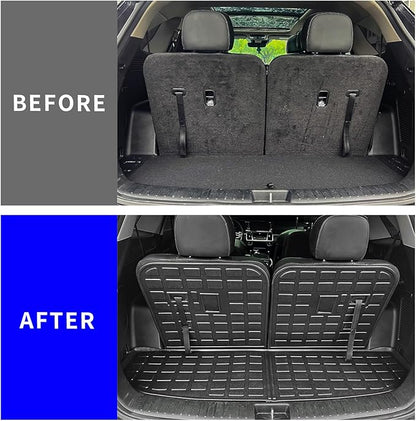 Rongtaod Floor Mats Compatible with 2021-2025 2026 Kia Sorento 6&7 Seats (not for Hybrid) Cargo Mat Cargo Liner Back Seat Cover 2024 Sorento Accessories (Trunk Mat with Backrest Mat+Floor Mats)