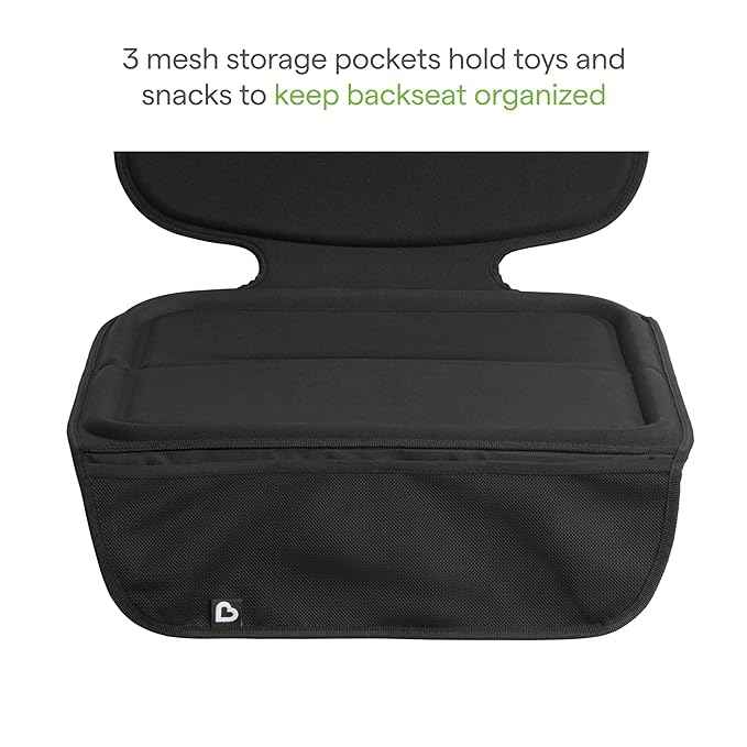 Munchkin Car Seat Cover with Tablet Holder for Under Baby Car Seats and Toddler Booster Seats, Elite Seat Guardian Protector, Rear and Forward Facing, Dark Grey