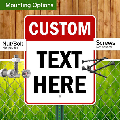 Custom Sign, Custom Sign for Business, Indoor/Outdoor use. 24x30 Inches, Rust Free .063 Aluminum, Fade Resistant, Made in USA by My Sign Center (Header)
