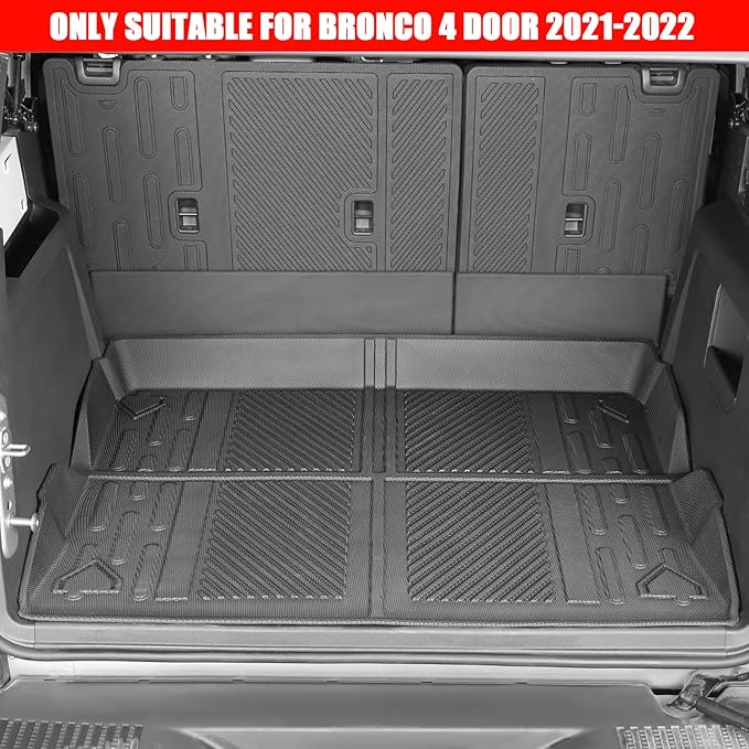 Mabett Interior Cover Mats for Ford Bronco Accessories 4-Door 2026,2021-2025 Floor Mats Rear Seat Back Cover and Cargo Liners with Trunk Lower Storage Mat（Not fit Bronco Sport）