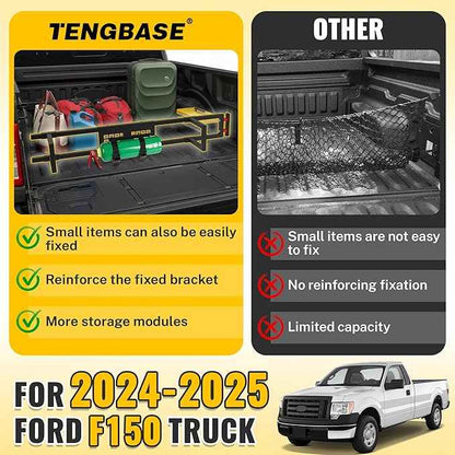 Truck Bed Divider & Organizer Panel, Cargo Manager & Aluminum Alloy Luggage Divider, Compatible with 2015-2026 Ford F-150 Accessories