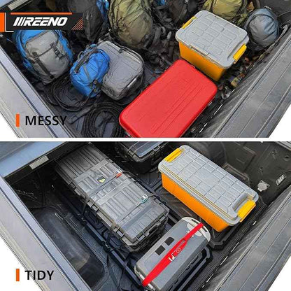 Slide-Out Truck Bed Organizer Tray, Heavy Duty Cargo Storage System with Easy Tailgate Access, Fits Mid-Size Bed Organizer 5'Beds, Durable HDPE Material, No Drilling