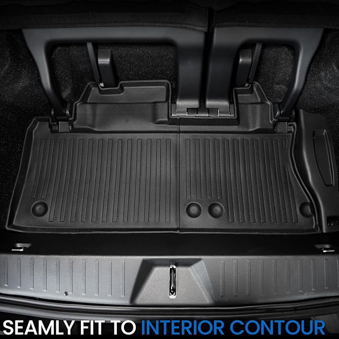 Floor Mats Set for 2021-2025 2026 Toyota Sienna (Only for 7 Seats), All Weather TPE Backrest Mat Trunk Lower Well Mat Cargo Liner Door Sill Guards Accessories (7 Seats Full Mats Set)