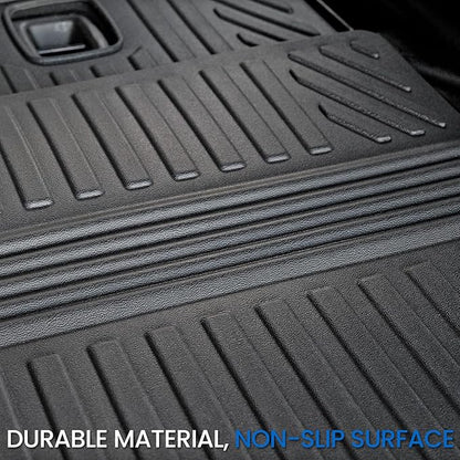 Cargo Mat Backrest Mats for 2021-2025 2026 Jeep Grand Cherokee L (3rd Row Manual & Power Fold), All Weather TPE Trunk Mat Cargo Liner Car Accessories (L | Cargo Mat+3rd Row Backrest Mats)