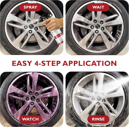 Honest Wash Iron Remover Car Detailing – Powerful Solution for Dissolving Brake Dust, Dirt, and Grime | Visible Reaction for Deep Cleaning | Safe for All Wheel and Surface Types (16 Fl Oz) - AutoBay