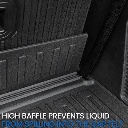 Floor Mats Cargo Mat for 2018-2024 Ford Expedition 7 Seats Captain Chairs(Not for Max Model), All Weather TPE Cargo Liner Backrest Mats Door Sill Protectors Car Accessories (Floor Mats Set)