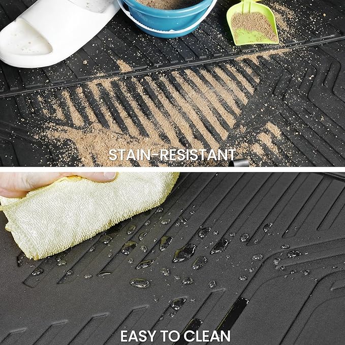 Cargo Mat Backrest Mats for 2023-2025 2026 Honda HR-V, All Weather TPE Backrest Mat Trunk Mat Cargo Liner Storage Mats Accessories for HRV (Backrest Mats + Cargo Mat)