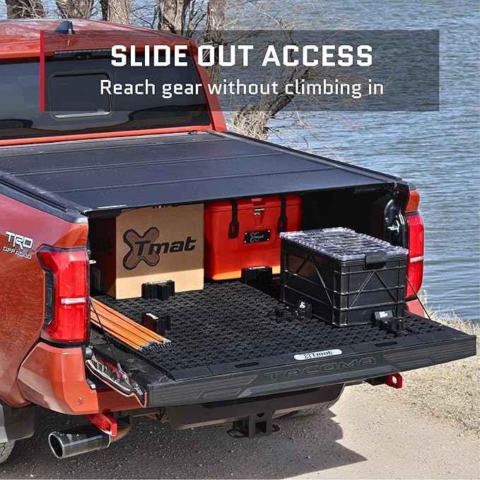 Tmat Truck Bed Organizer Storage System Slide Out Mat (Universal Fit for Long Beds 8' to 8'2")