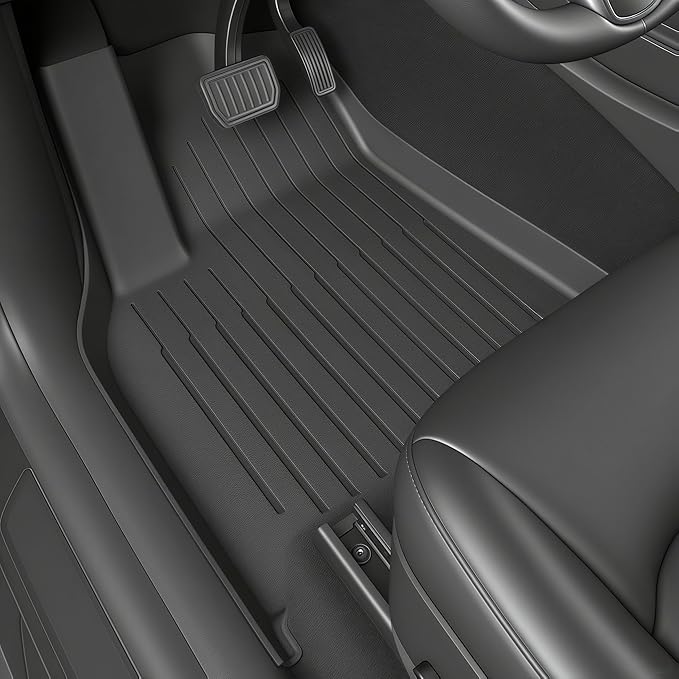 SUPER LINER Floor Mats for 2024-2025 2026 Tesla Model 3 Highland | 6-Piece Set Extra-Thick TPE All-Weather Floor & Cargo Liners | Pet & Child-Friendly Custom Fit Interior Accessories