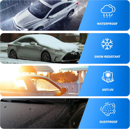 Car Cover Waterproof All Weather Outdoor Windproof Dustproof UV Protection Fit SUV - AutoBay