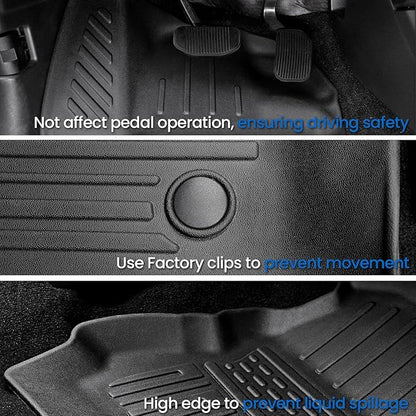 Floor Mats Cargo Mat for 2018-2024 Ford Expedition 7 Seats Captain Chairs(Not for Max Model), All Weather TPE Cargo Liner Backrest Mats Door Sill Protectors Car Accessories (Floor Mats Set)