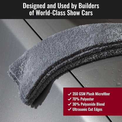 Microfiber Cleaning Cloth - The Gray Beast Towels, Streak-Free Cleaning Rags for Car Wash and Housekeeping, Ultra-Absorbent with Cut Edges to Avoid Scratches (Pack of 10, 16"x16")