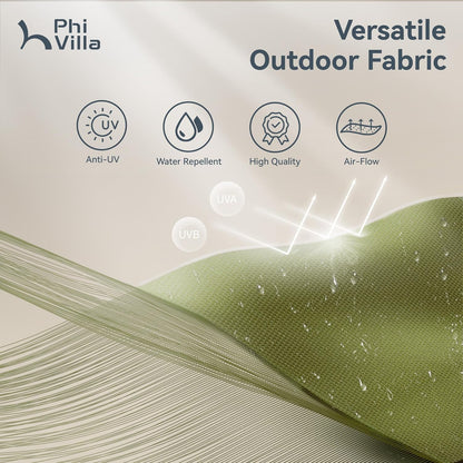 PHI VILLA 15ft Large Patio Umbrellas with Base, Outdoor Double-Sided Rectangle Market Umbrella for Pool Lawn Garden, Lime Green