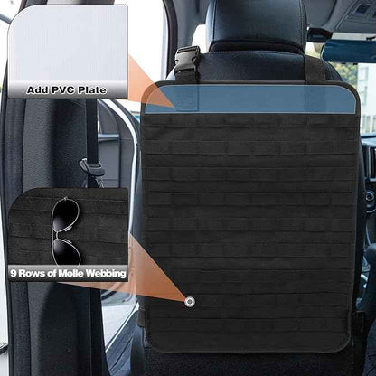 6 Pack Tactical Car Seat Back Organizer, Universal Vehicle Panel Storage Bag with 6 Detachable Molle Pouch Fits for Truck, Pickup, SUV, Bag Only