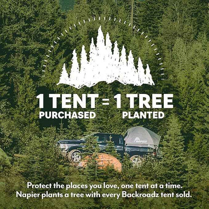 Napier Backroadz Truck Tent | Pickup Truck Bed Camping Tent | Rainfly for Water Protection | Sturdy and Spacious 2-Person Truck Tent | Easy 10-Minute Setup | Gray/Green