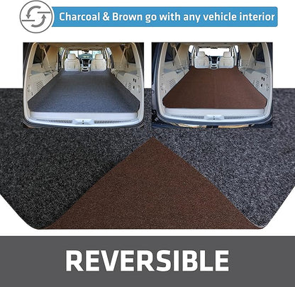 Drymate Premium Reversible Cargo Liner Mat (Brown/Charcoal), (60” x 84”), Seat Cover/Trunk Liner - Absorbent/Waterproof/Durable - Vehicle Protection Mat for SUVs, Trucks, Vans, Cars, Dogs (USA Made)