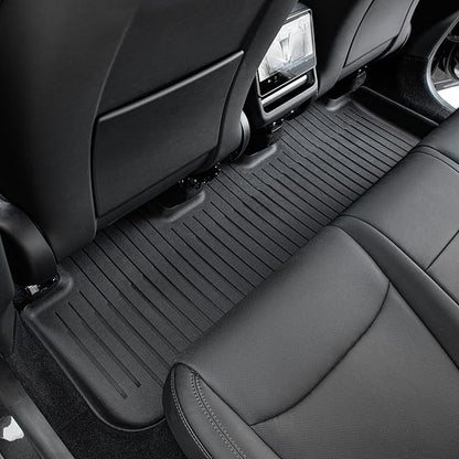 SUPER LINER Tesla Model Y Floor Mats 2025 2026 | Custom Fit All-Weather 12-Piece Set TPE Material| Model Y Juniper Floor Mats Back Seat Protector,Cargo Liner, Trunk & Interior Accessories 5-seat