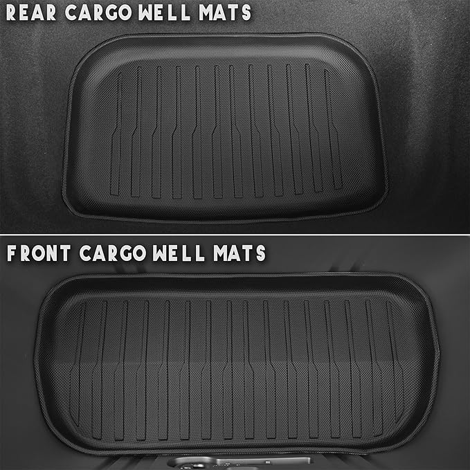 KARPAL Floor Mats for Tesla Model Y Juniper 2025 2026 5-Seater (Not Fit 7 Seats), All Weather TPE Floor Liners & Trunk Liner Backrest Mat & Rear Bumper Guard, Model Y Juniper Accessories 10PCS