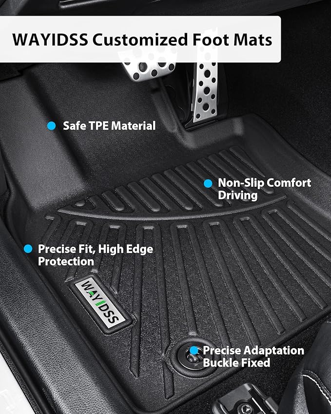 Floor Mats for 2025 2026 Nissan Armada & Infiniti QX80(Fit 7 and 8seat) with Trunk Mat 8PC TPE All-Weather Set - Custom Fit Non-Slip Floor+Cargo Liners Accessories