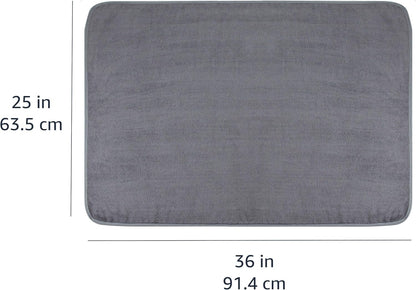 Amazon Basics Microfiber Car Drying Towel, 36"L x 25"W, Gray
