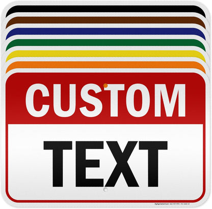Custom Sign, Custom Sign for Business, Indoor/Outdoor use. 12x18 Inches, 3M EGP Reflective, Rust Free .063 Aluminum, Fade Resistant, Made in USA by My Sign Center (Header)