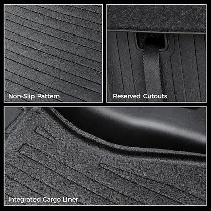 Cargo Mat for 2021-2025 Toyota Sienna, Full Coverage All Weather TPE Trunk Mat Cargo Liner for Sienna Accessories (Not for 25 Platinum Edition)