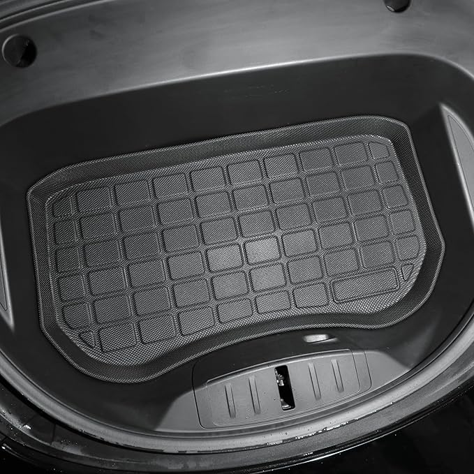 SUPER LINER Tesla Model 3 Floor Mats 2021 2022 2023 All-Weather Floor Mats Set (6 Pieces) | Custom Fit, Pet & Child-Friendly | Tesla Model 3 Cargo Liner Rear Cargo Tray Trunk Interior Accessories