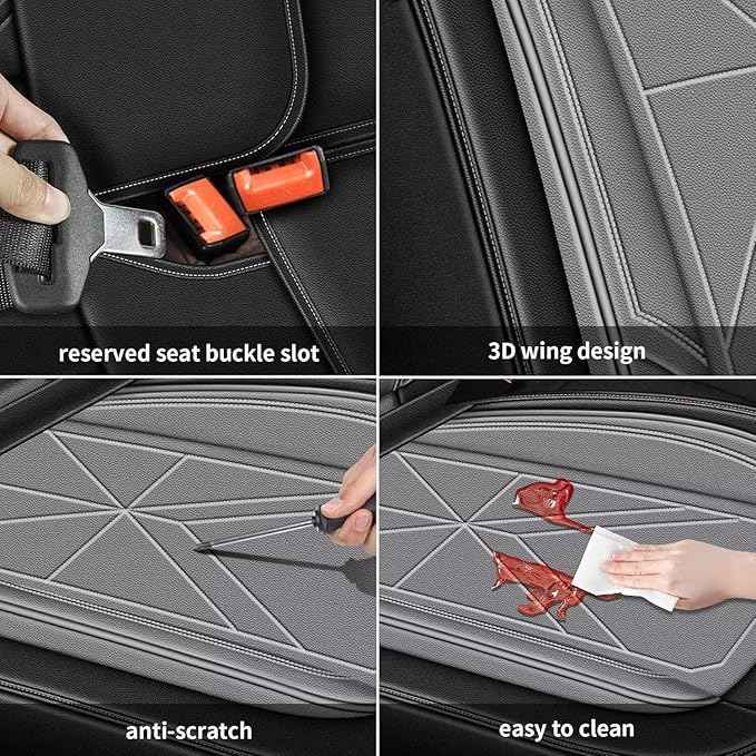 Full Set Seat Covers for Hyundai Tucson 2005-2025 2026: Waterproof Auto Seat Cover,Vehicle Interior Accessories,Easy to Install Faux Leather Seat Protectors (5 Seats,Black)