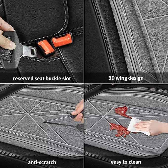 Full Set Seat Covers for Hyundai Tucson 2005-2025 2026: Waterproof Auto Seat Cover,Vehicle Interior Accessories,Easy to Install Faux Leather Seat Protectors (5 Seats,Black)