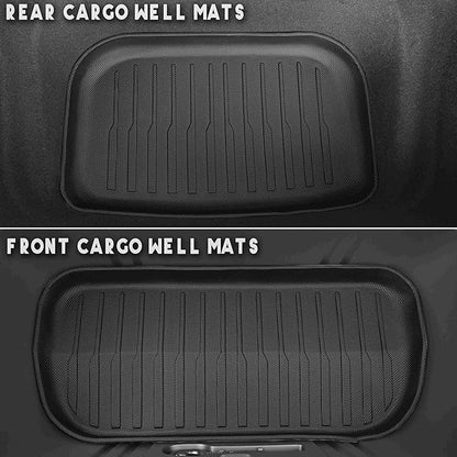 KARPAL Floor Mats for Tesla Model Y Juniper 2025 2026 (5 Seat), All Weather TPE Floor Liners Rear Trunk Mat, Model Y Juniper Accessories 3PCS