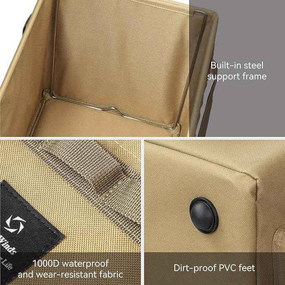 Thous Winds Tactical Camping Storage Bag, 30L Collapsible Multifunctional Storage Toolbox, for Outdoor Camping Picnic Car Trunk Organizer, Black