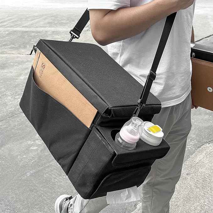 Waterproof Car Organizer with Lid, Car Cooler Bag with Cup Holder and Tissue Box