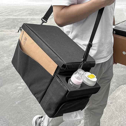 Waterproof Car Organizer with Lid, Car Cooler Bag with Cup Holder and Tissue Box