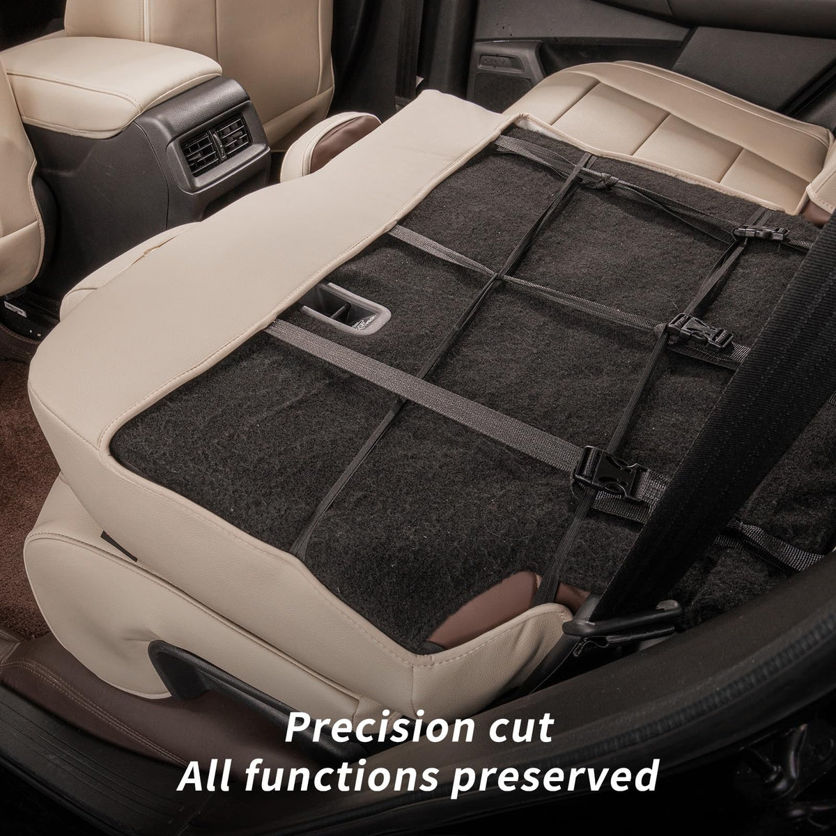 CRV Car Seat Covers Custom Fit for Honda 2012 (Leatherette(Beige) / 2012-2014 CRV EX,EX-L,LX)