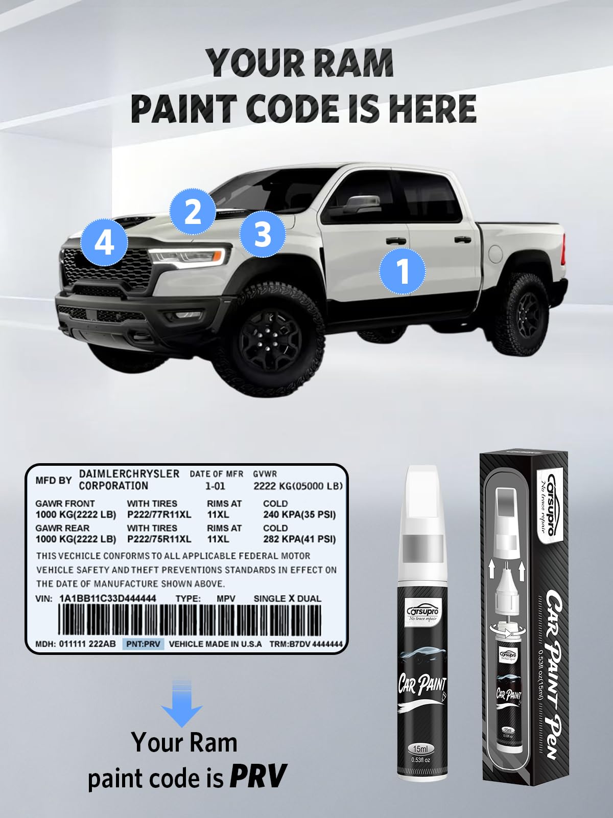 Granite Crystal Metallic (for Ram / Granite Crystal Metallic(PAU/LAU) for RAM 1500/RAM 2500/RAM 3500/PROMASTER)