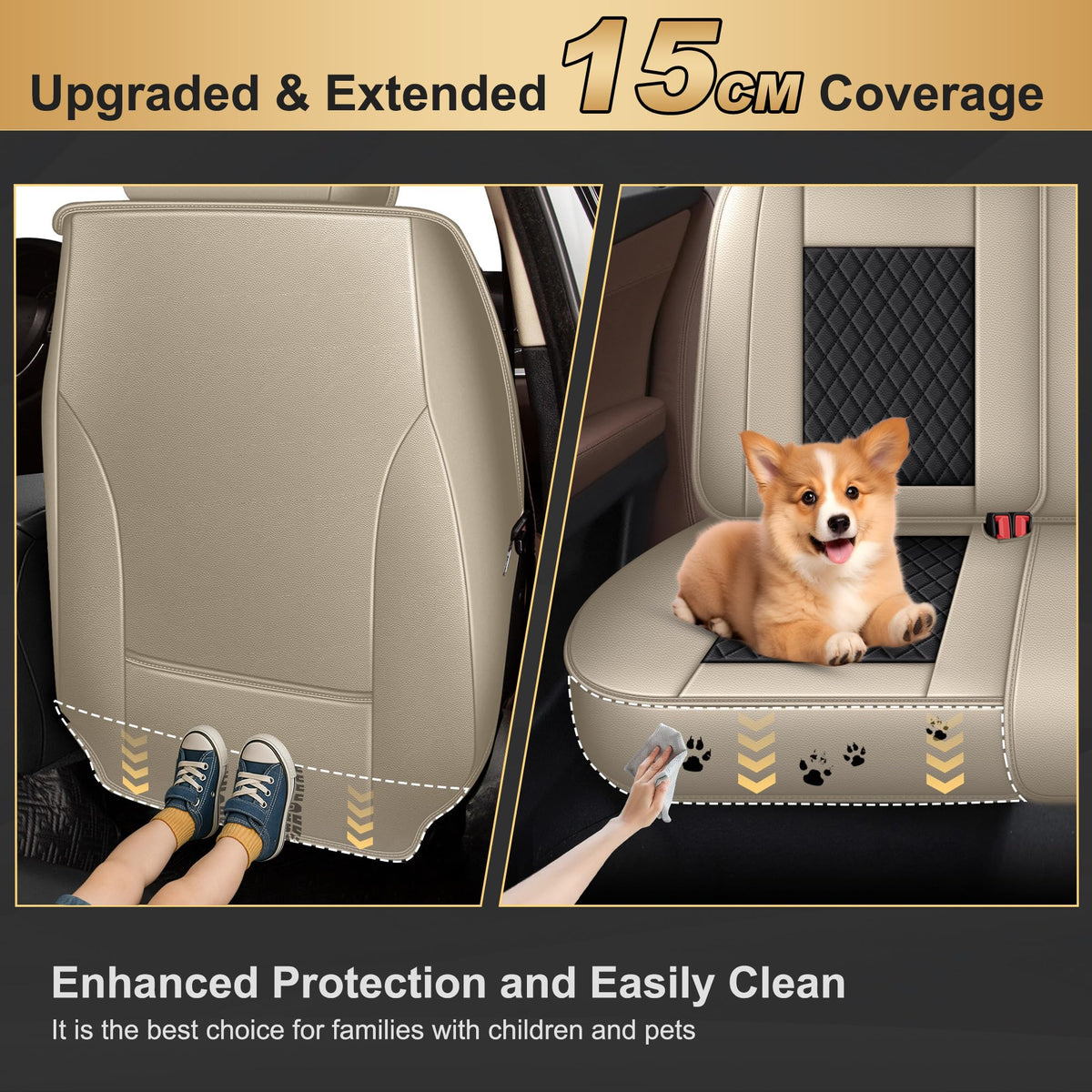 Car Seat Covers Fit for Acura RDX 2007 (#031 Black&Beige / 75.rdx-5 seat covers full set)