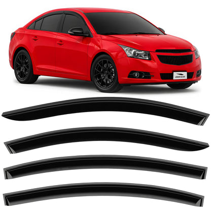 Tape on Extra Durable Rain Guards for ChevyCruze 2011