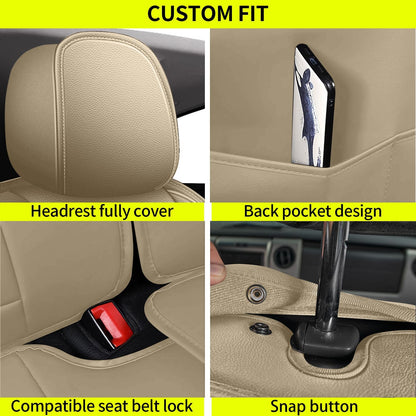 Car Seat Covers fit for Subaru Forester 2007 (#017 Beige / 4.For Subaru Forester-5 seat covers full set)