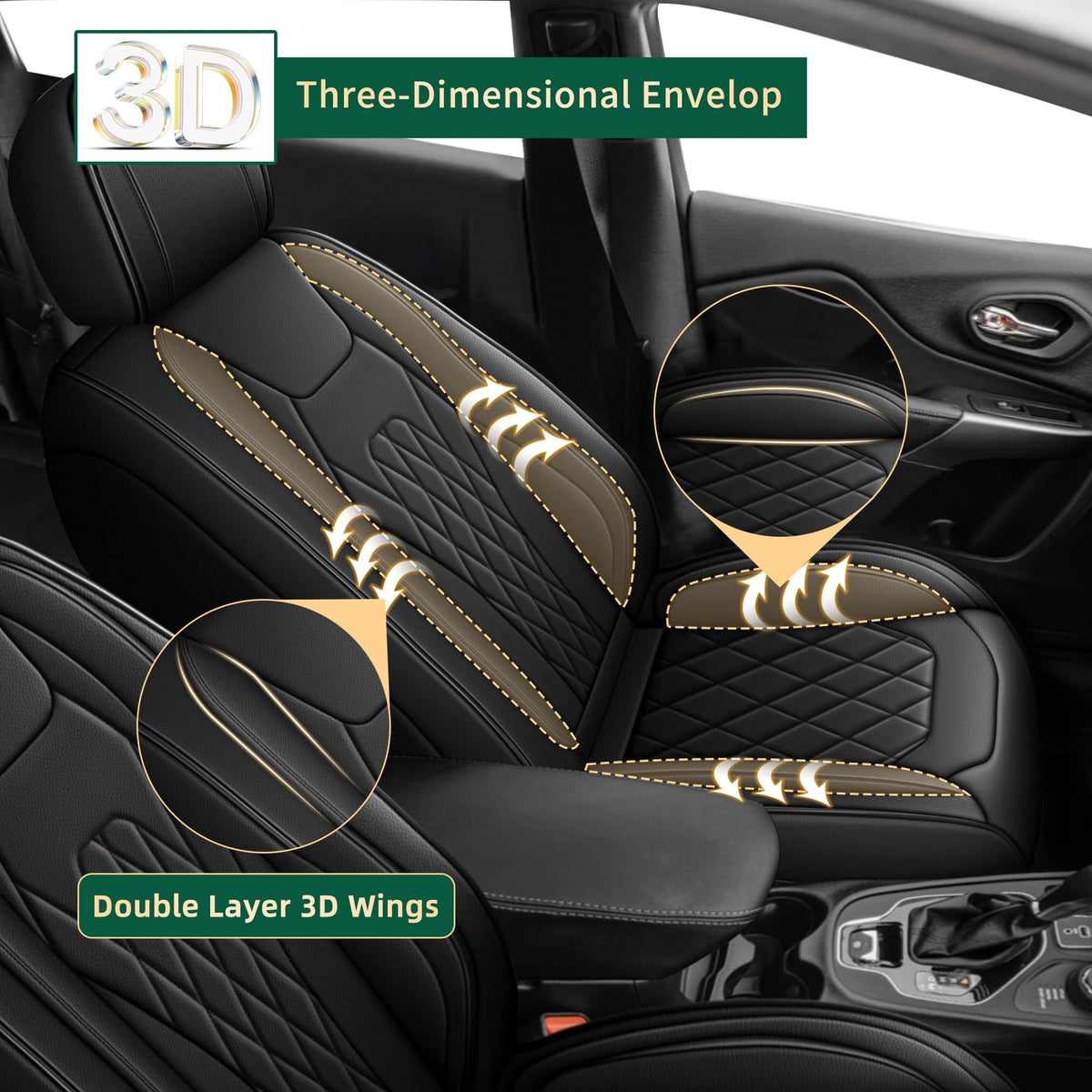 Car Seat Covers for Honda HR (128 Black / 43-HR-V-2 front seat covers only)