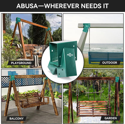 Heavy Duty Swing Sets Brackets Including 2 Green A (Green)