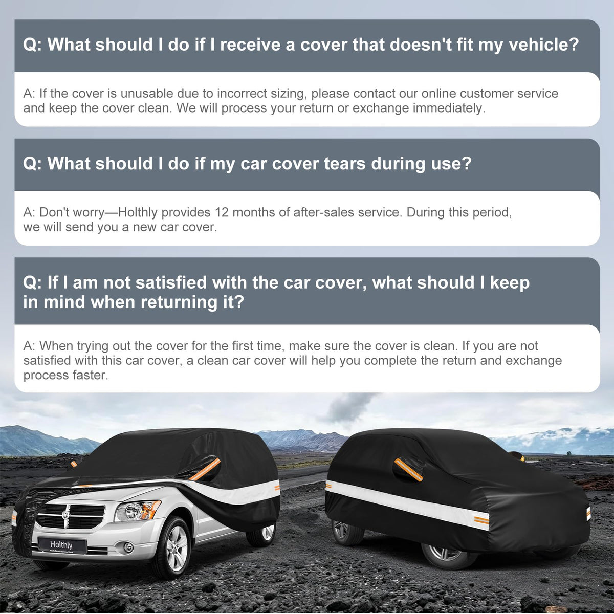 10 Layers SUV Car Cover Custom Fit for Dodge Caliber (Black Gray / Custom Fit for Dodge Caliber)