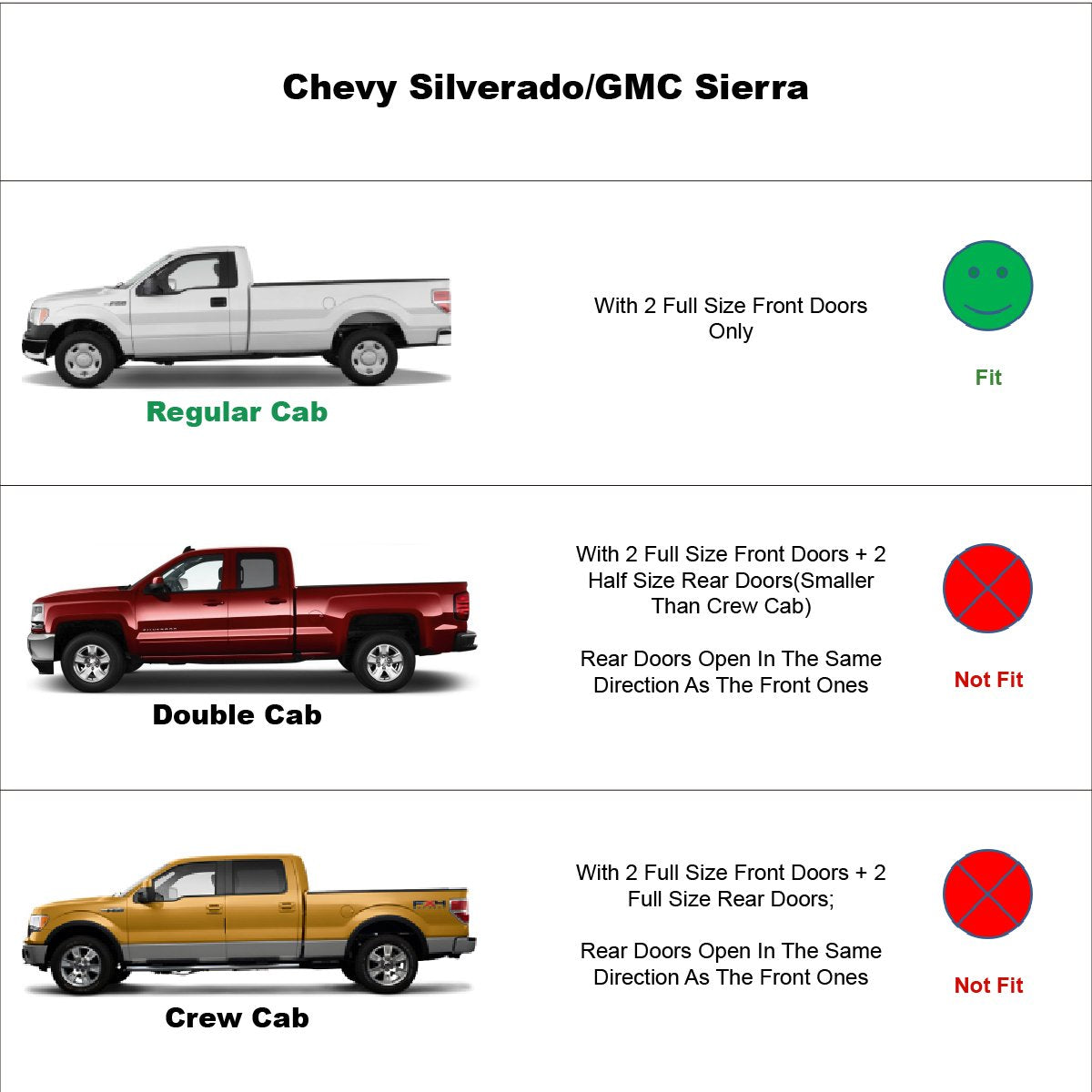 Window Visors for 14 (Chevy Standard Cab 14-19)