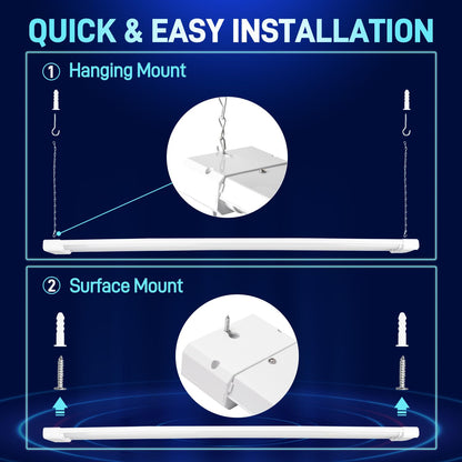 4 Pack 4FT LED Shop Light (White / 4ft-42w)