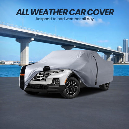 Multi Layer Hyundai Santa Cruz Truck Cover (White Truck Cover / W.Fit Hyundai Santa Cruz Crew Cab SB)