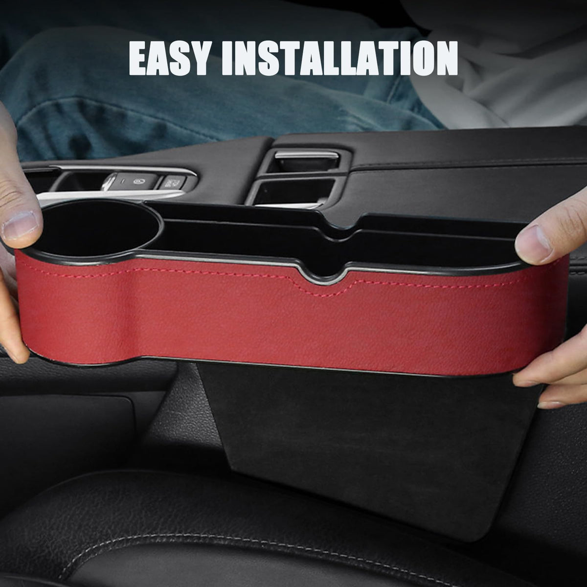 Car Seat Gap Filler Organizer for Tesla Model 3 (Coffee / 1pcs)