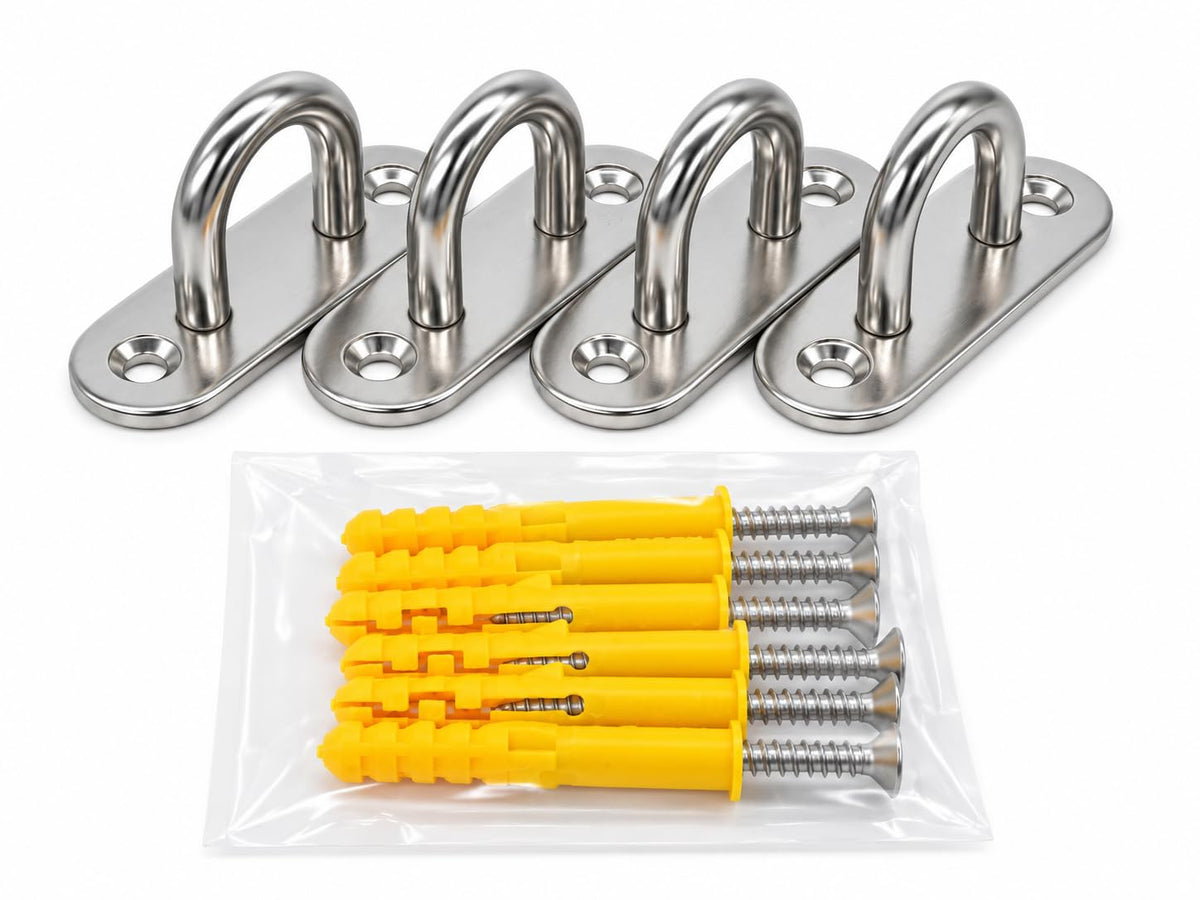 304 Stainless Steel U Hook Pad Eye Plates (M6 U Hook)