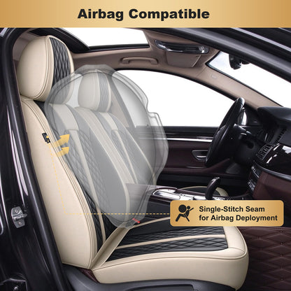 Car Seat Covers for Toyota 4Runner 2003 (#031 Black&Beige / 7.4runner-5 seat covers full set)
