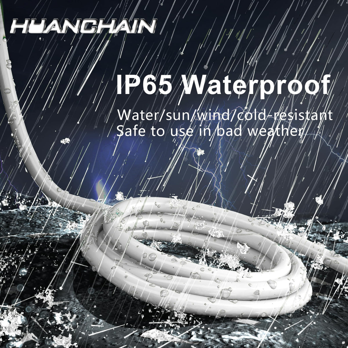 Indoor Outdoor White Extension Cord 25 FT Waterproof 16 (25 FT / 16/3 Gauge / White)