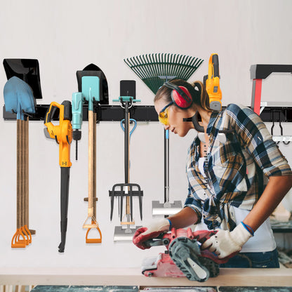 Garage Wall Organizer (34inch 2 panels+6 hooks)
